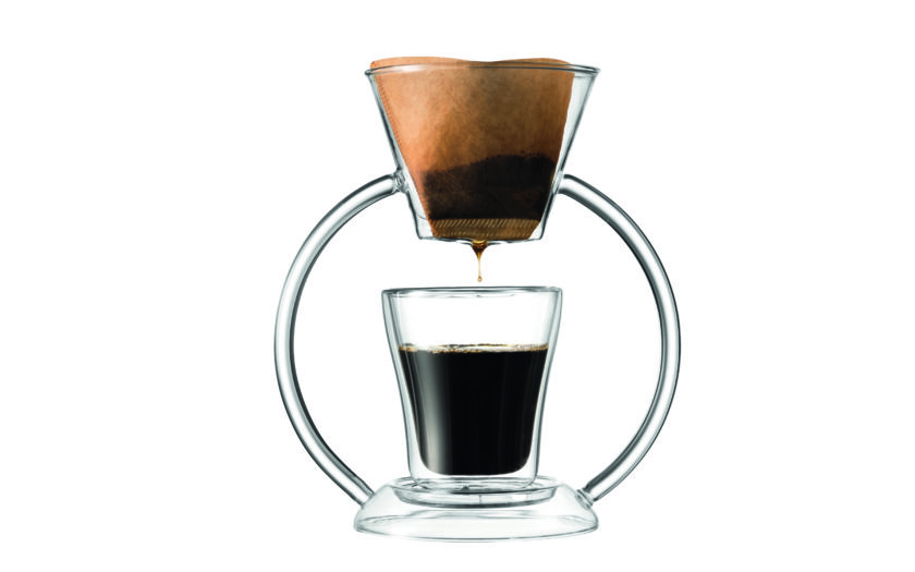 Kaffee soll zum Erlebnis aller Sinne werden, daher hat Leonardo sein System um ein Aufsatzfilterssystem aus Glas erweitert.